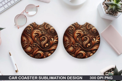 Car Coaster Sublimation| Coaster PNG Design Product Image 1
