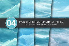 Cyan Glacial Water Digital Paper Product Image 1