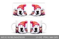 Cute Ghost Mug Sublimation. Cute Ghost Sublimation Product Image 1