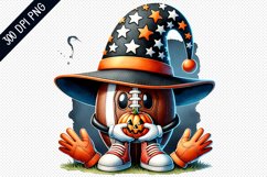 Halloween Football Sublimation - Clipart PNG Design Product Image 1