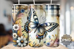 Butterfly Tumbler Sublimation - 20 Oz Skinny Tumbler Product Image 1