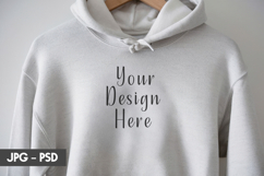 White Hoodie psd jpeg mockup Product Image 1