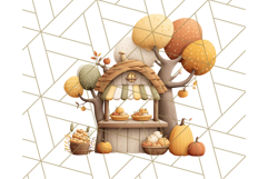 Autumn Treehouse &amp; Woodland Cabin PNG Clipart Product Image 2