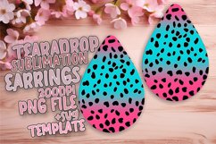 Colorful Gradient Leopard Teardrop Earring Wrap PNG Product Image 1