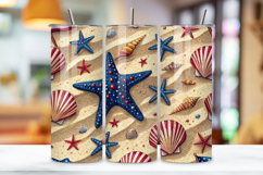 4th Of July Beach Party Seamless Tumbler Wrap - 3D Sand Product Image 3