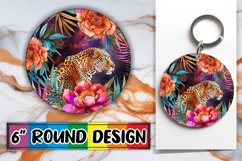 Vibrant Wildlife Round Sublimation Patterns Product Image 1