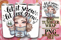 Cheerful escapes 20oz tumbler wrap, Love Woman Product Image 1