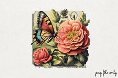 Valentines Romantic Retro Style Stamp Clipart PNG Product Image 1