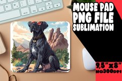 Adventure Seeker Dog Mouse Pad Sublimation Product Image 1