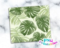Monstera Floral Collage 20 oz Skinny Tumbler Wrap Product Image 2