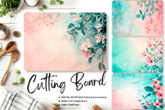 Flower Cutting Board Kitchen Chopping Board Sublimation_18 Product Image 1