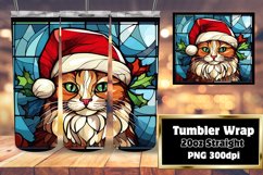 Xmas Stained Design Tumbler 20oz Product Image 1