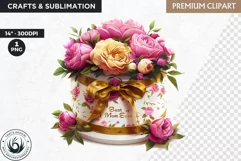 Mothers day clipart, Gifts and flowers, best mom sublimation Product Image 1
