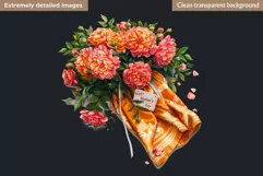 Mothers day clipart, Gifts and flowers, best mom sublimation Product Image 2