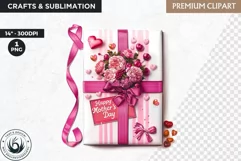Mothers day clipart, Gifts and flowers, best mom sublimation Product Image 1