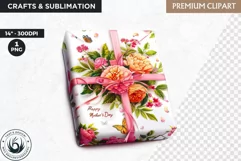 Mothers day clipart, Gifts and flowers, best mom sublimation Product Image 1