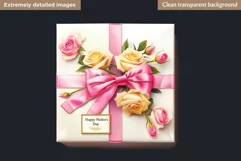 Mothers day clipart, Gifts and flowers, best mom sublimation Product Image 2