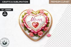 Mothers day clipart, Gifts and flowers, best mom sublimation Product Image 1