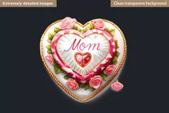 Mothers day clipart, Gifts and flowers, best mom sublimation Product Image 2