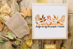 Autumn Floral Motivational Quotes Sublimation 18 Product Image 4