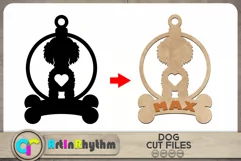 Poodle SVG / Keychain SVG / Dog silhouette cut files Product Image 1