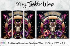 Positive Affirmation Tumbler Wrap Bundle, Bull Skull Tumbler Product Image 19