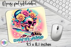 Trendy Skeleton Mouse Pad, Sarcastic Quote Mouse Pad Product Image 1