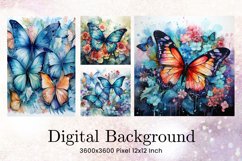 Butterfly Background Wallpaper Digital Paper Seamless Patter Product Image 1