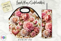 Vintage Floral Lunch Bag Design | Baroque Flowers Lunch Bag Product Image 1