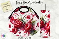 Lunch Bag Sublimation | Fruits and Berries Lunch Bag Print Product Image 1