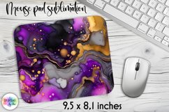 Abstract Fluid Art Mouse Pad, Marble Texture Mouse Pad Print Product Image 1