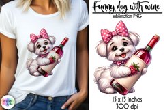 Funny Dog Sublimation Bundle, Funny Wine Quotes Bundle Product Image 5