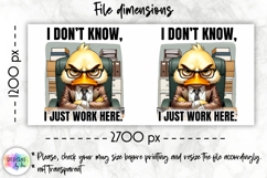 Sarcastic Office Mug Wrap, Funny Office Worker Mug Design Product Image 2