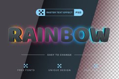 Rainbow Glow - Editable Text Effect, Font Style Product Image 1