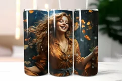 Autumn Romance Tumbler Wrap | Dancing in the Rain Girl Product Image 2