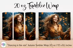 Autumn Romance Tumbler Wrap | Dancing in the Rain Girl Product Image 1