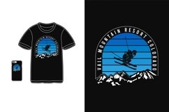 Vail mountain resort colorado, t shirt design silhouette Product Image 1