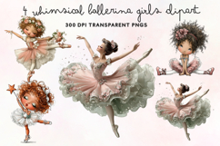Whimsical Ballerina Girls Clipart PNG Product Image 1