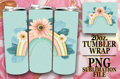 Tender love 20oz tumbler wrap, Rainbow Product Image 1
