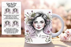 Dynamic 11oz Mug Wrap Png Template , Beauty Woman Product Image 1