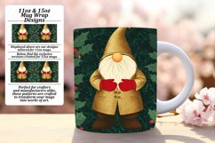 Watercolor Gnome Wrap for 11oz 15oz Christmas Mug Product Image 1