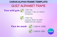 Quilt Alphabet Frame - Canva Product Image 4