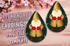 Chic Teardrop Earrings Template PNG , Gnome Product Image 1