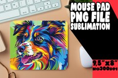Radiant Abstract Dog Mouse Pad Sublimation PNG Product Image 1