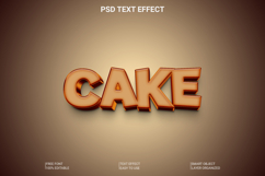 Chocolate Cake 3D Text Effect Photoshop Template Product Image 1