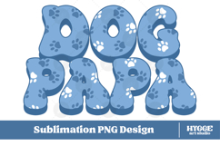 American Dog Papa 4th of July USA Paw DTF PNG Sublimation Product Image 1