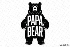 Papa Bear svg | Father&#039;s day Svg | Svg Files Product Image 1