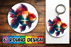 Luminous Round Ornaments Sublimation PNG, Animals Art Product Image 1
