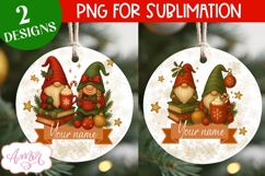 Cute Christmas ornament PNG sublimation | Custom ornament Product Image 1