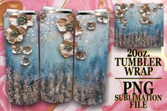 Dazzling Floral Leopard Tumbler Wrap: Sublimation - 20oz Product Image 1